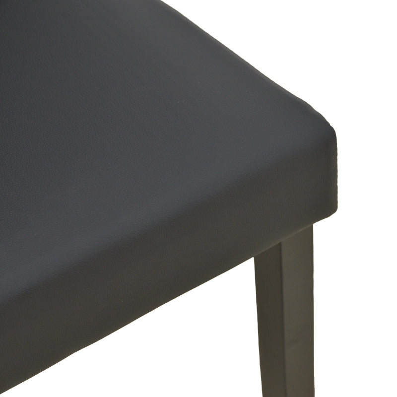 Scaun Zeben, Lemn rubberwood, 44x56x94 cm - Negru