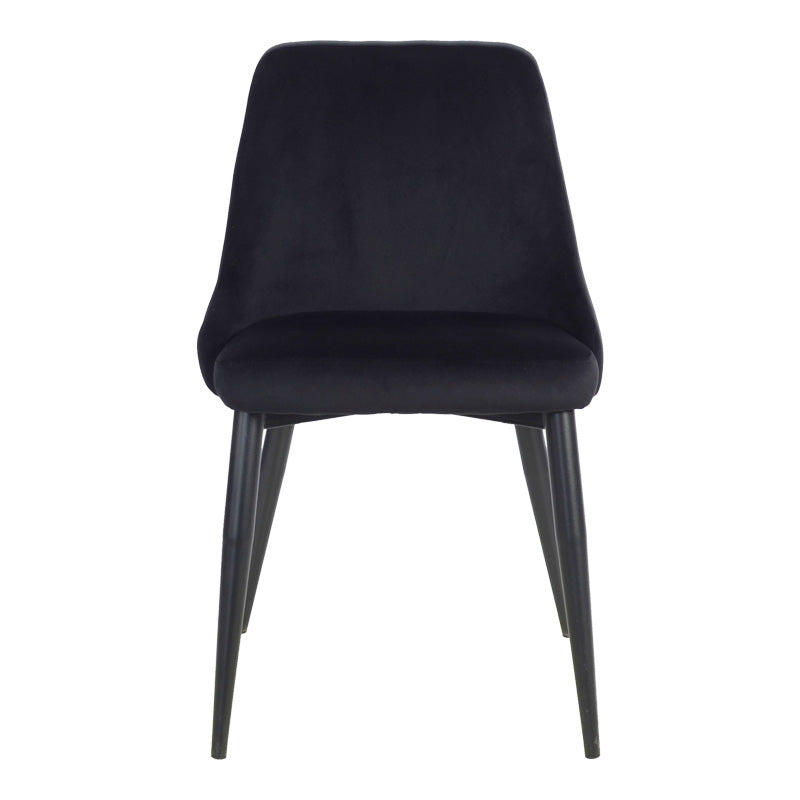 Scaun Zedna, Catifea Neagra, Negre, 51x58x84 cm