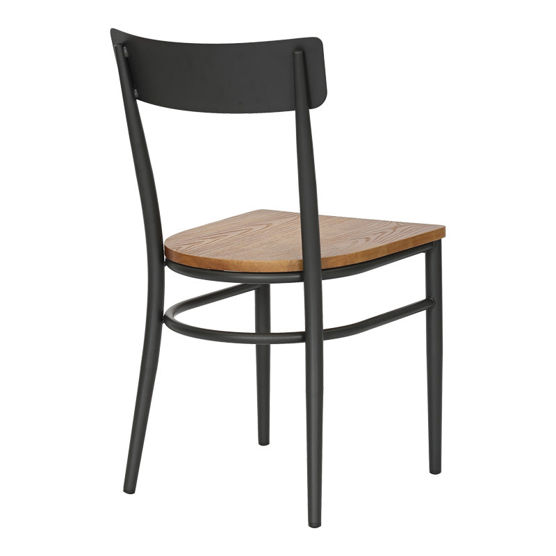 Scaun Zerca, Gri Închis, Structura Lemn de Cauciuc, Natural, 49x44x82 cm
