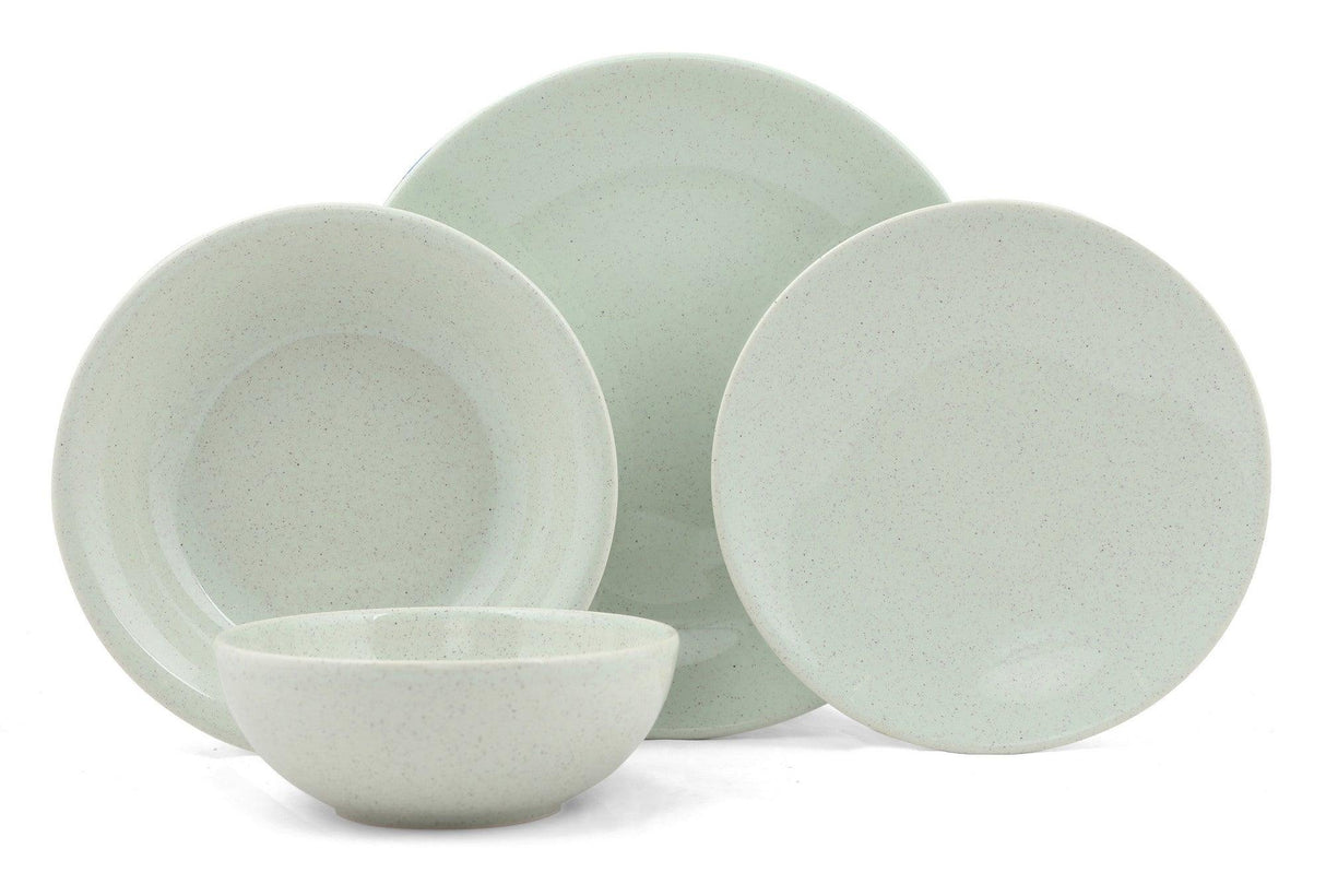 Serviciu de masa, 24 piese, Portelan, Verde