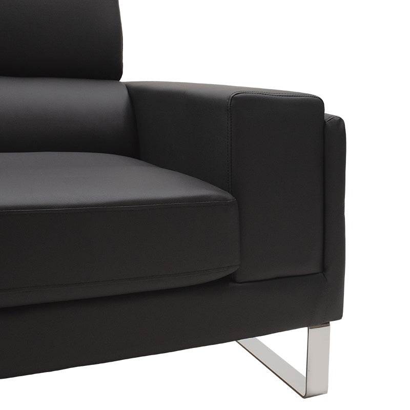 Set 2 canapele cu 2 locuri Shea, Negru, 198x80x87 cm, foto produs 10