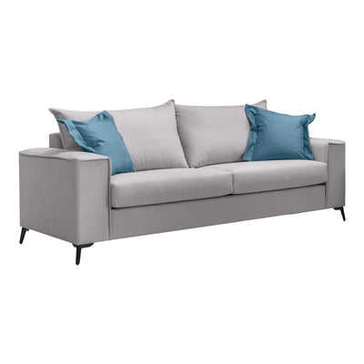 Set 2 canapele cu 2 locuri Verona x2, Gri deschis, 225x93x100 cm, imagine suplimentara