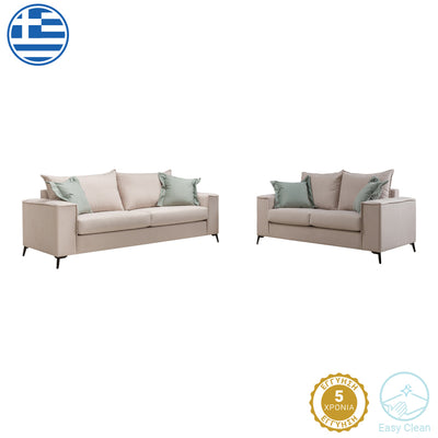 canapea Set 2 canapele cu 2 locuri Verona x2 Verde deschis 225x93x100 cm