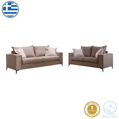 canapea Set 2 canapele cu 2 locuri Verona x2 Latte 225x93x100 cm