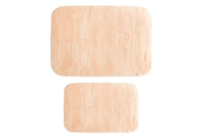 Set 2 covorașe baie PWC-0055 microfibre, Roz, 90x60 cm, imagine suplimentara