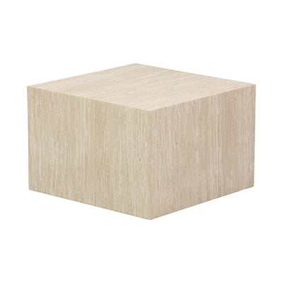 Set 2 masute de cafea Coffina din MDF, efect travertin, detaliu finisaj, MDF, lemn, PP, pentru living
