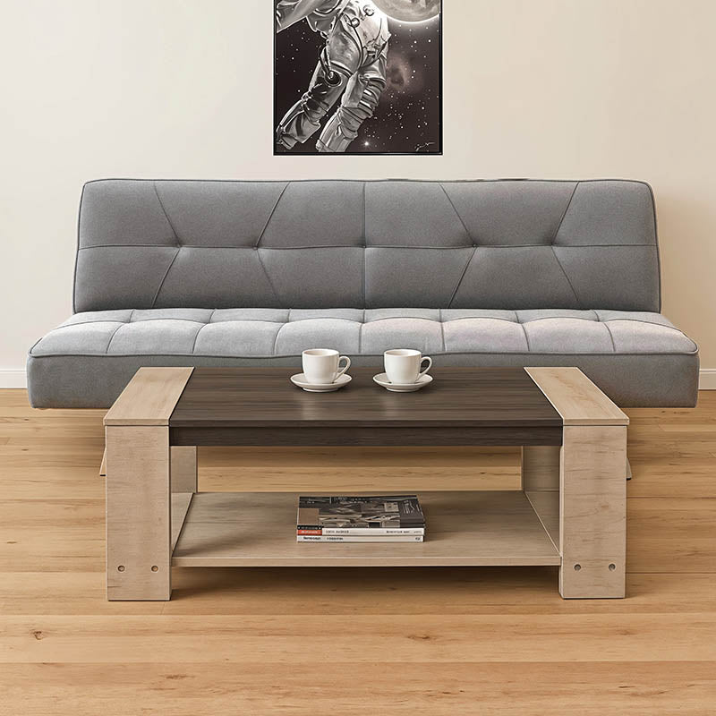 Set 2 piese mobilier pentru living Pulse, Tapițerie Textilă, Gri, 175x83x74 cm