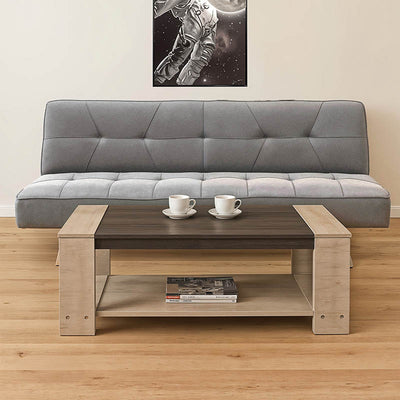 Set 2 piese mobilier pentru living Pulse, Tapițerie Textilă, Gri