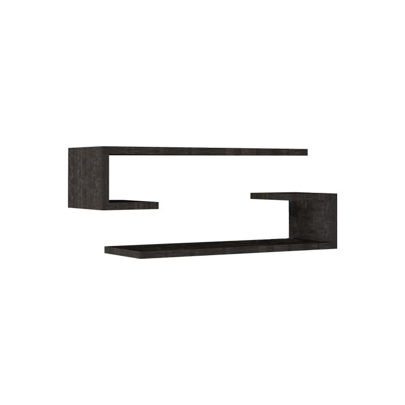 Set 2 rafturi de perete Eldo Negru 60x19x15 cm