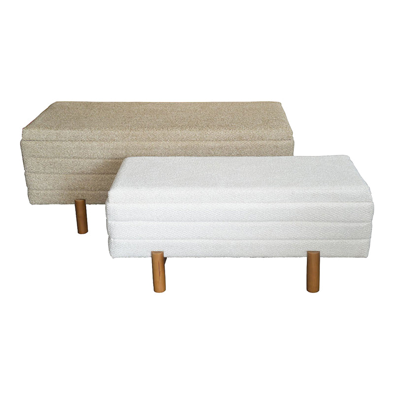 Set 2 tabureti cu spatiu depozitare Cindy Bej 110x50x49 cm