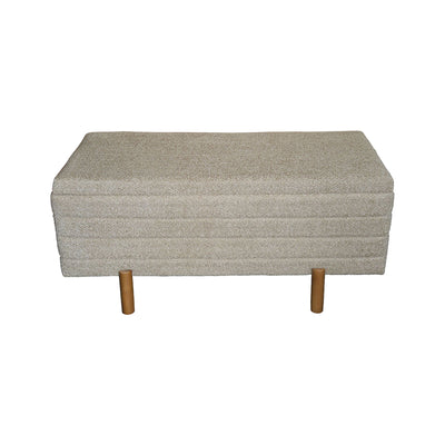 Set 2 tabureti cu spatiu depozitare Cindy, Bej, 110x50x49 cm, imagine suplimentara