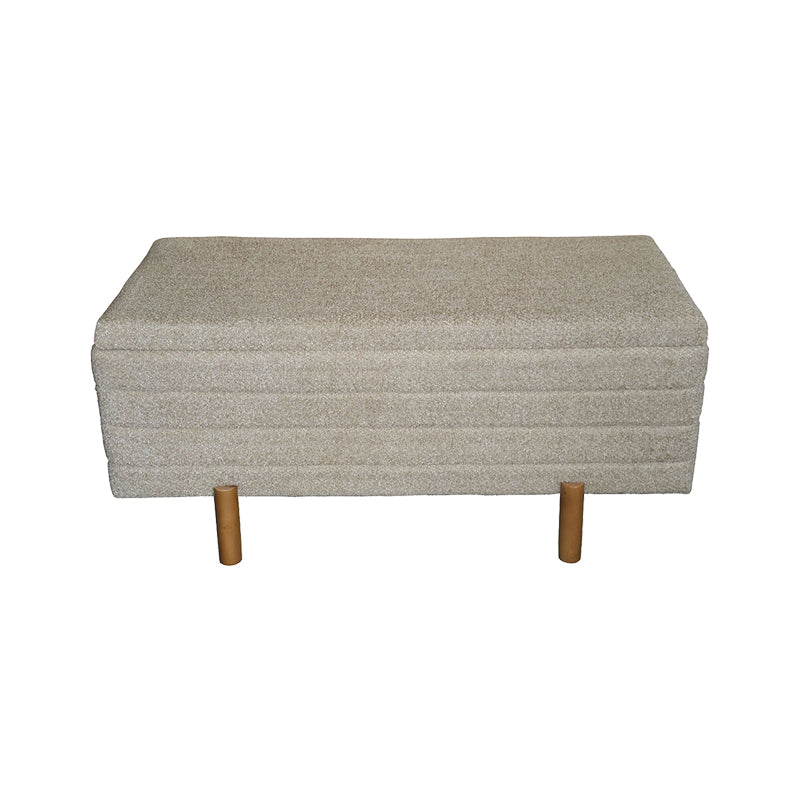 Set 2 tabureti cu spatiu depozitare Cindy, Bej, 110x50x49 cm, imagine suplimentara