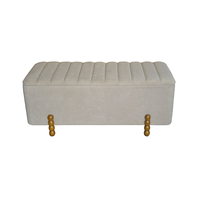 Set 2 tabureti cu spatiu depozitare Daph, Bej, 110x46x45 cm, imagine suplimentara