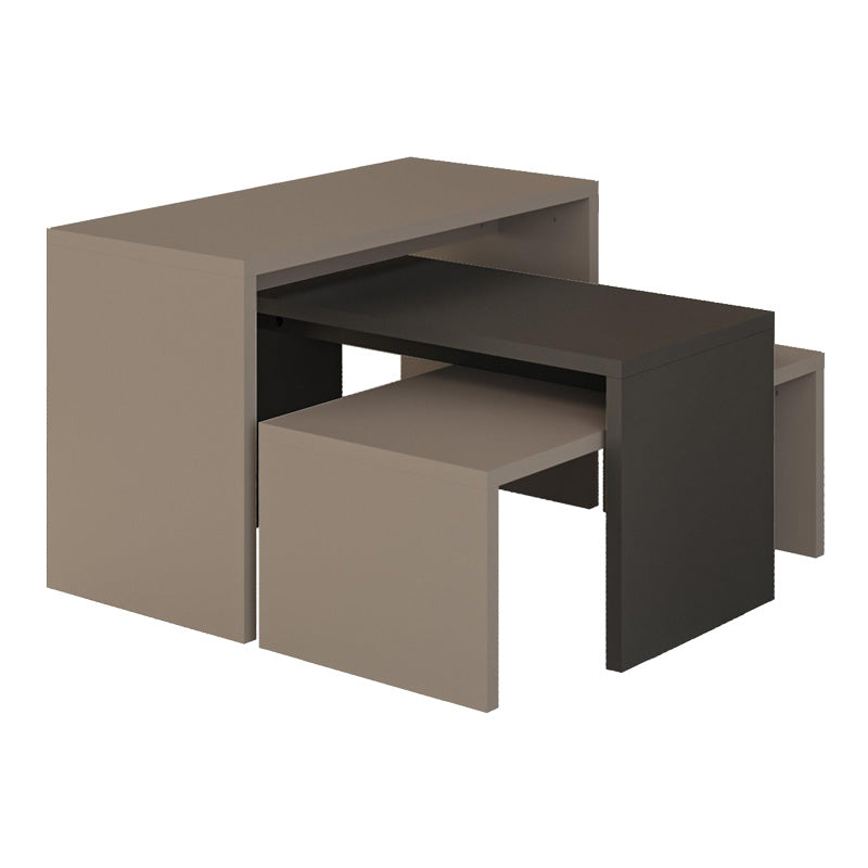 masuta de cafea Set 3 masute Kantar, Antracit-Maro, 65x30x39 cm
