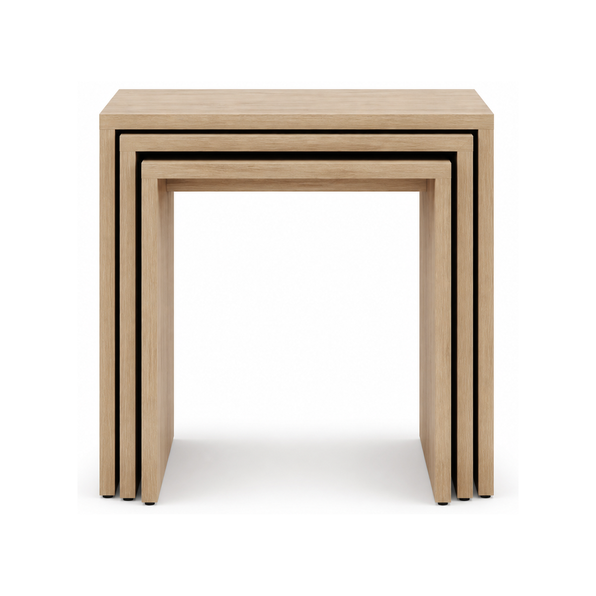 Set 3 Masute Cafea Zigon Adore, 55x47x40 cm - Stejar