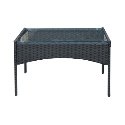 Set 4 buc masa si scaune de gradina Calmness, Negru, 104x55x79 cm, detaliu produs
