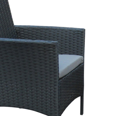 Set 4 buc masa si scaune de gradina Calmness, Negru, 104x55x79 cm, foto produs 7