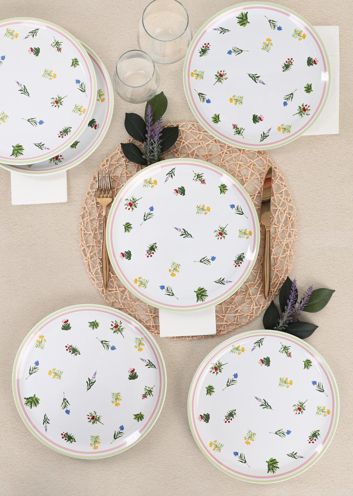 Set 6 Farfurii Holiday Ceramica, Alb, 25 cm