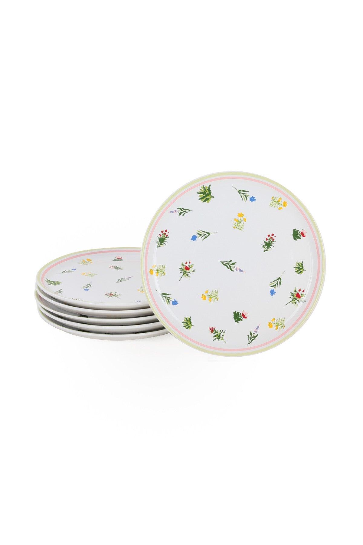 Set 6 Farfurii Holiday Ceramica, Alb, 25 cm