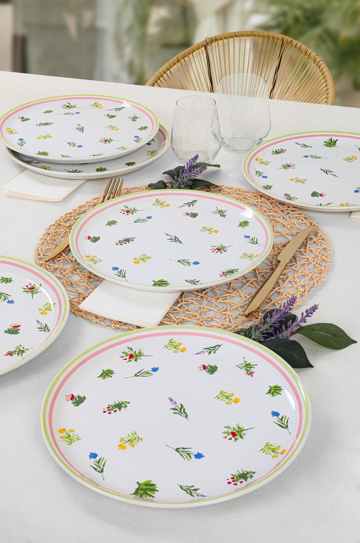 Set 6 Farfurii Holiday Ceramica, Alb, 25 cm