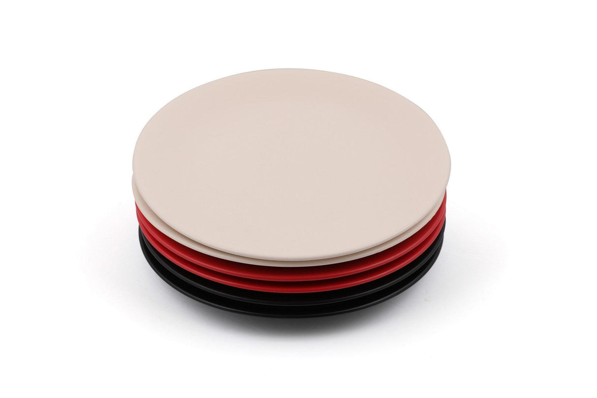 Set 6 Farfurii Uni Primo, Ceramica , Multicolor Mat, 25 cm