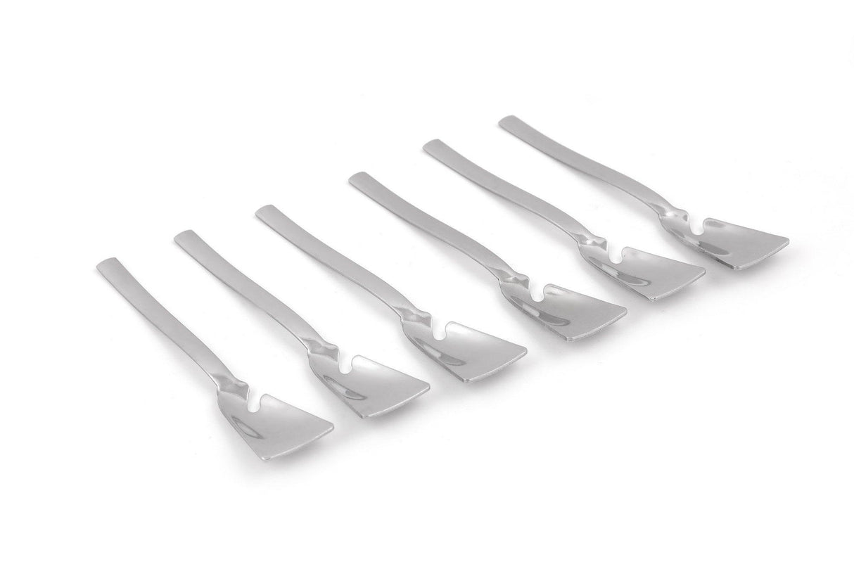 Set 6 lingurite pentru inghetata, Argintiu