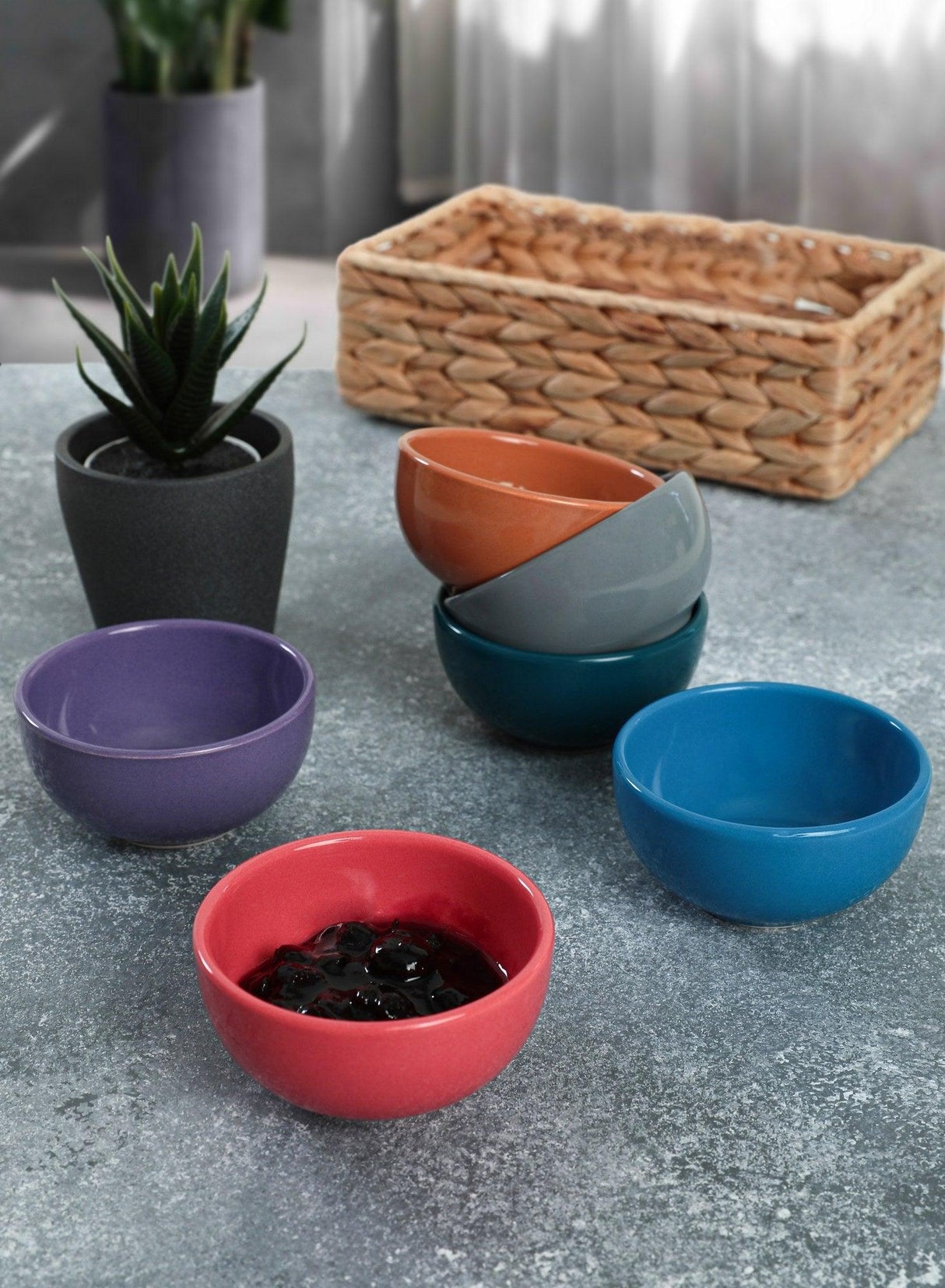 Set boluri ceramice X0001356400000000000000000, Multicolor, 8 cm