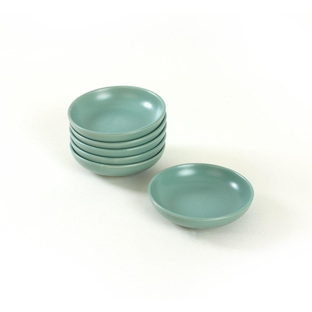 Set boluri ceramice pentru sos CEYIZSETSOSLKHALK13AYESIL6, Verde, 13 cm