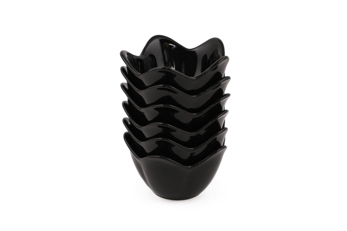 Set boluri pentru aperitive, Negru, 28x17x28 cm