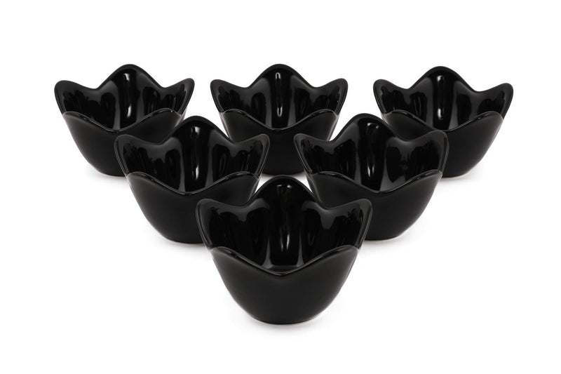 Set boluri pentru aperitive, Negru, 28x17x28 cm
