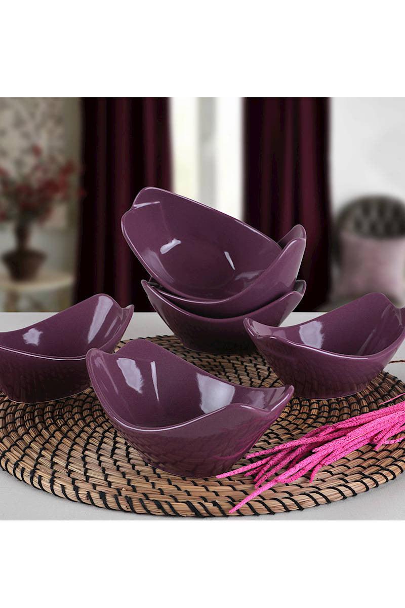 Set boluri Purple Sera Snack / Sauce Bowl 16 Cm 6 Pieces, Violet, 40x18x21 cm