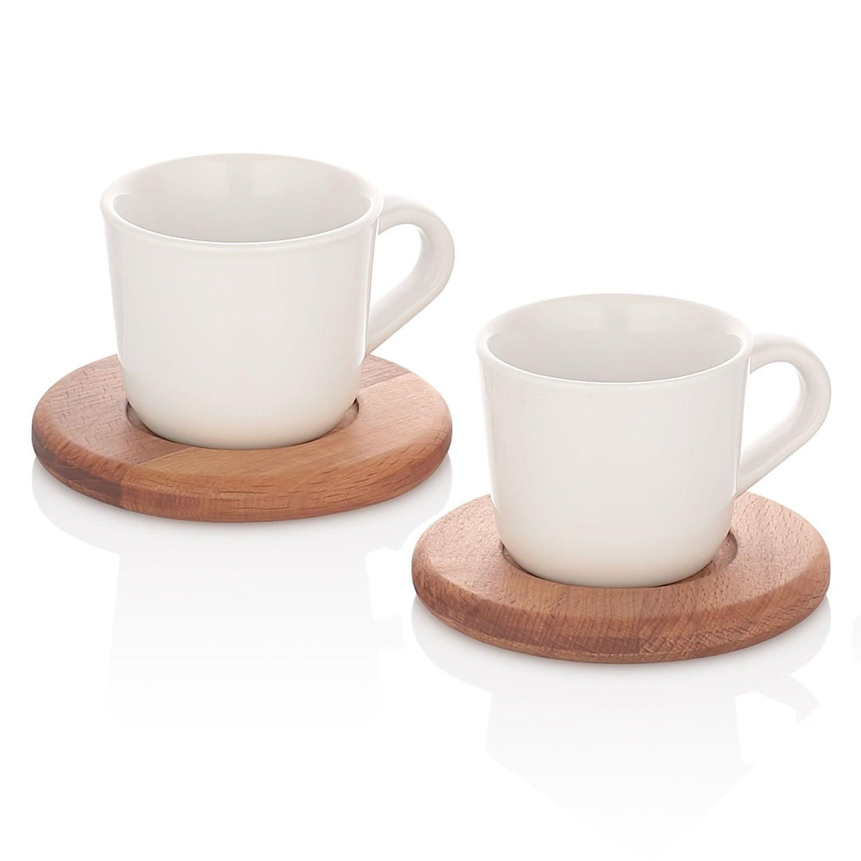 Set cești de cafea, Natural, 13x13x16 cm