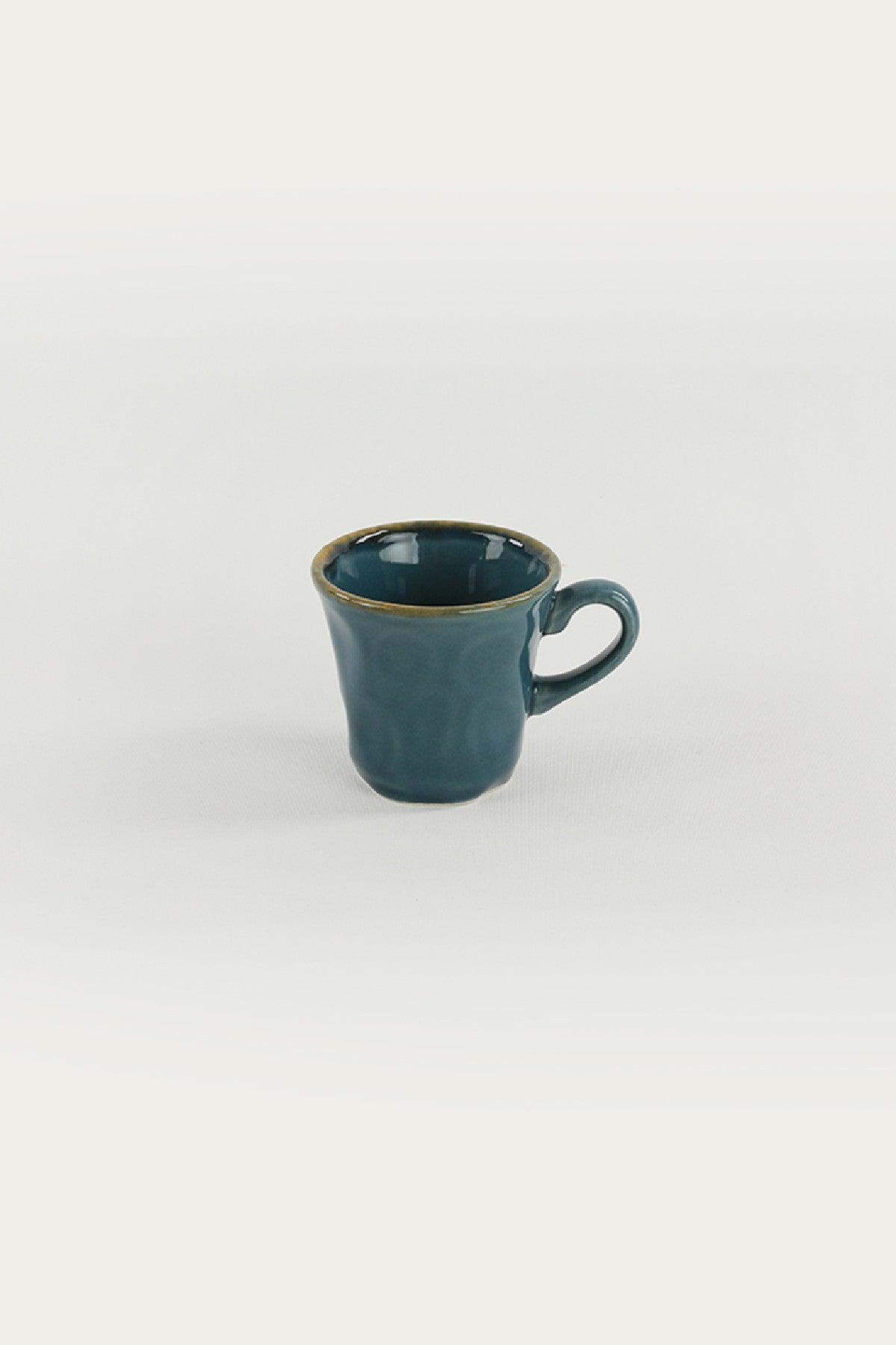 Set cești de cafea Safir Moka Coffee Presentation Set 8 Pieces for 2 People, Albastru, 30x17x30 cm