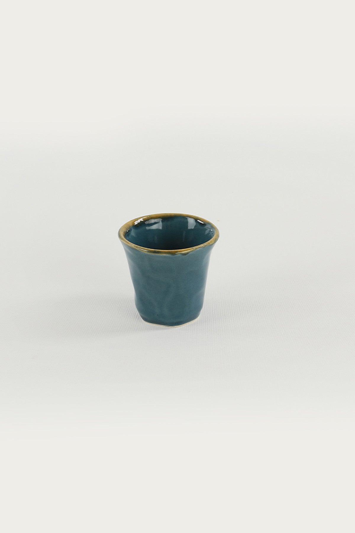 Set cești de cafea Safir Moka Coffee Presentation Set 8 Pieces for 2 People, Albastru, 30x17x30 cm