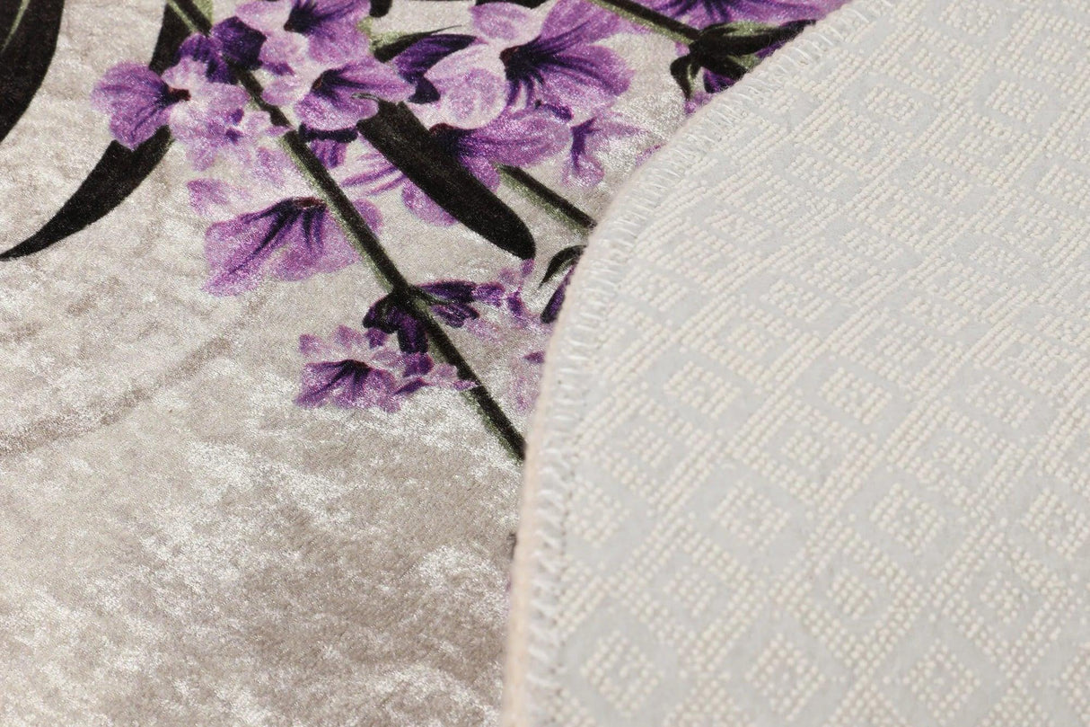 Set Covor de baie 2 bucati Lavanda, Multicolor, 100x60 cm