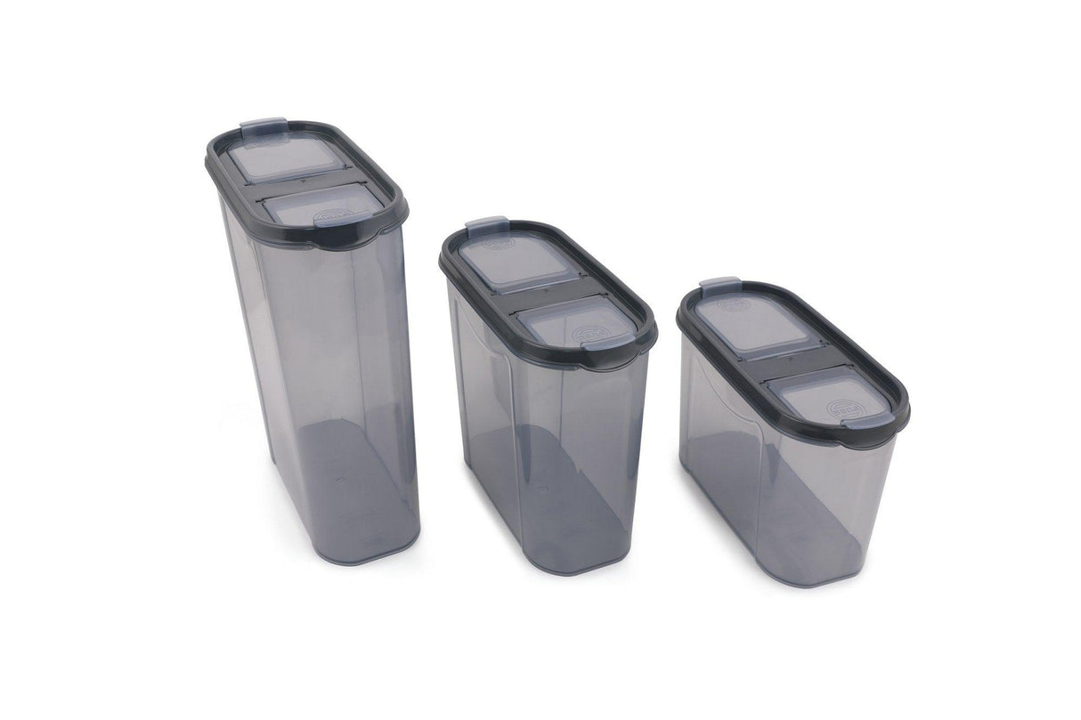 Set cutie de depozitare, Gri, 19x23.5x9 cm