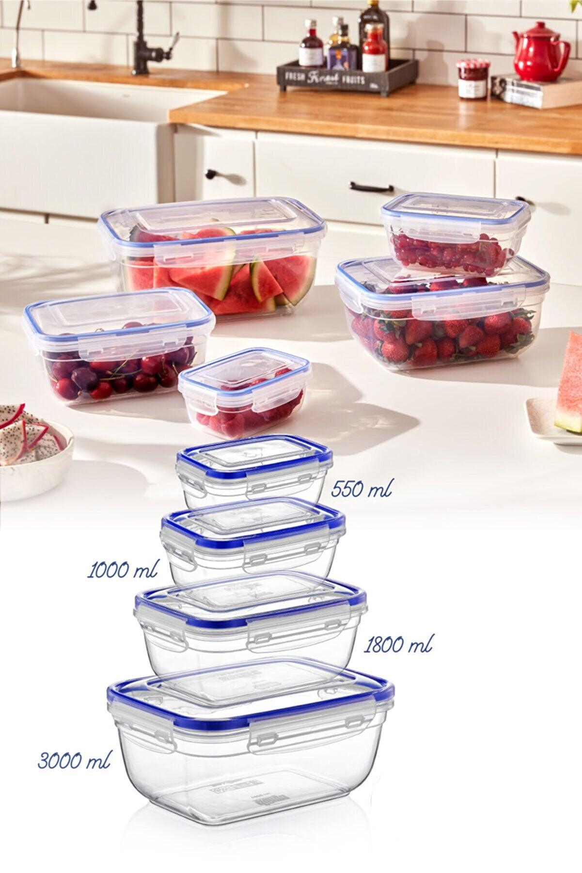 Set cutie de depozitare Storage Box Set 30145, Transparent, 20x12x20 cm