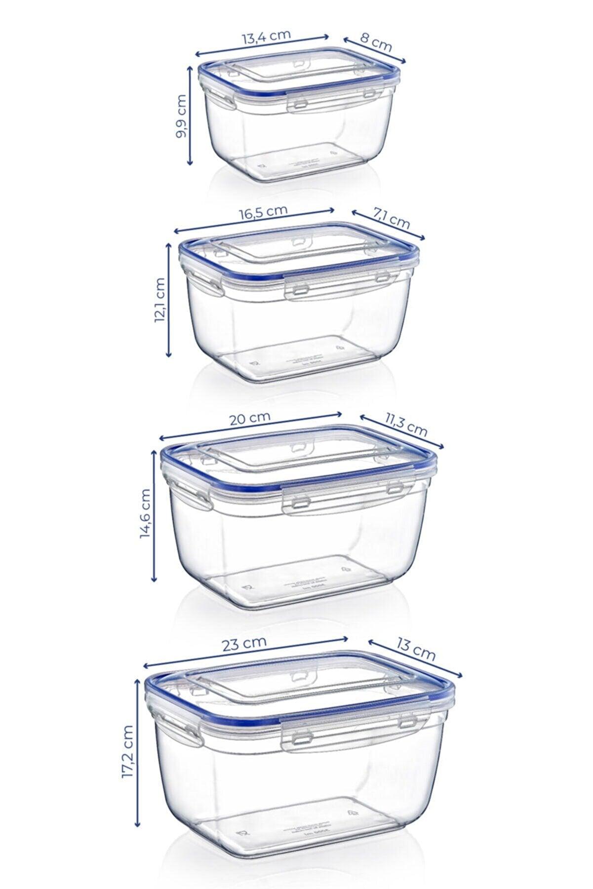 Set cutie de depozitare Storage Box Set 30145, Transparent, 20x12x20 cm