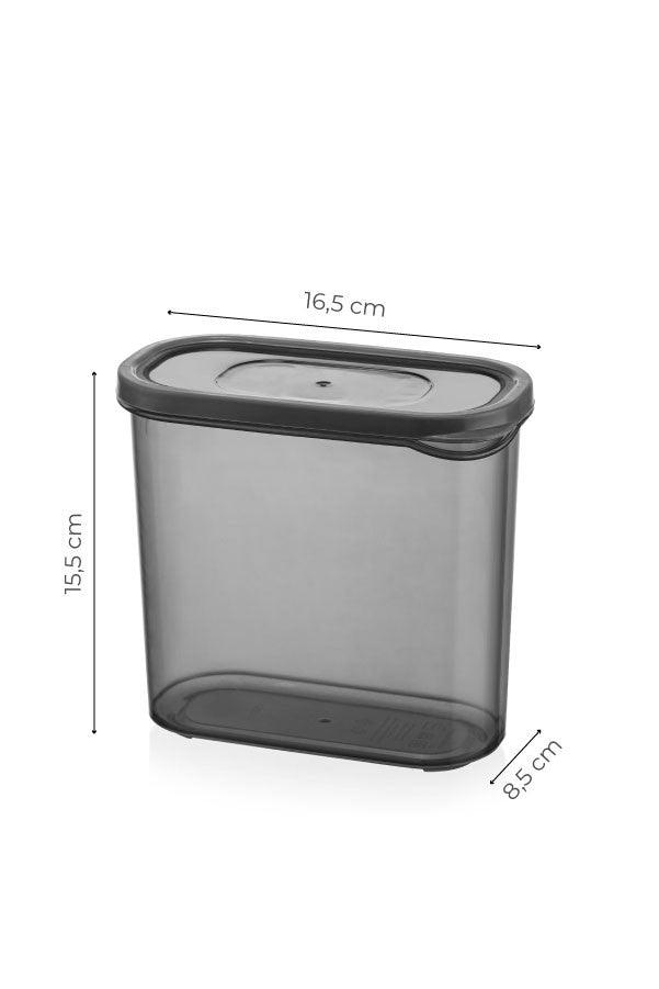 Set cutie de depozitare Storage Box Set AK - 362 - 12 - Lİ, Gri, 30x27x18 cm