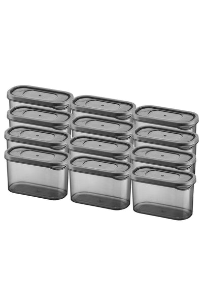 Set cutie de depozitare Storage Box Set AK - 362 - 12 - Lİ, Gri, 30x27x18 cm