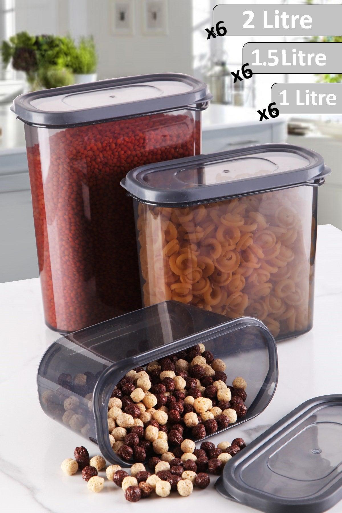 Set cutie de depozitare Storage Box Set AKY - Maxi, Gri, 35x32x35 cm