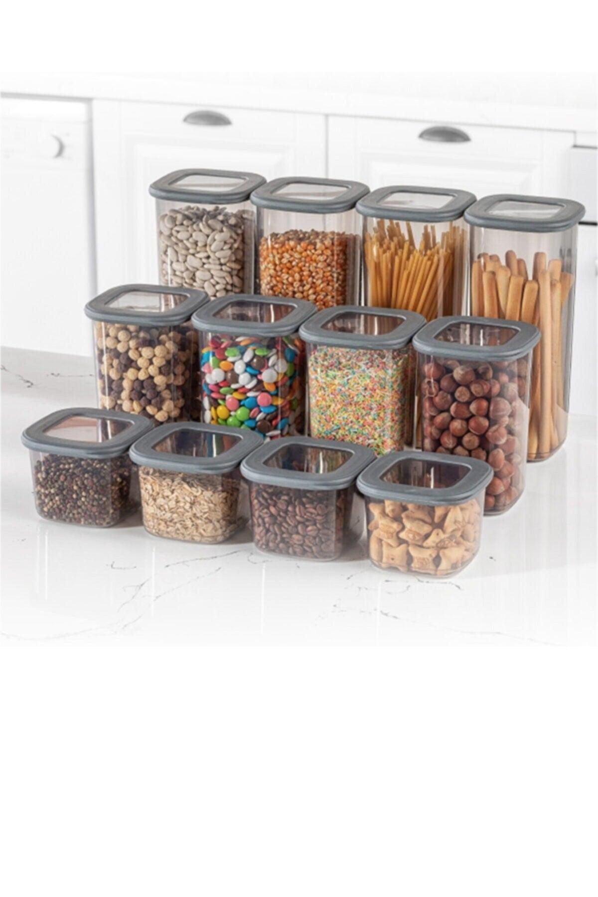 Set cutie de depozitare Storage Box Set BNM 12, Gri, 29x25x24 cm