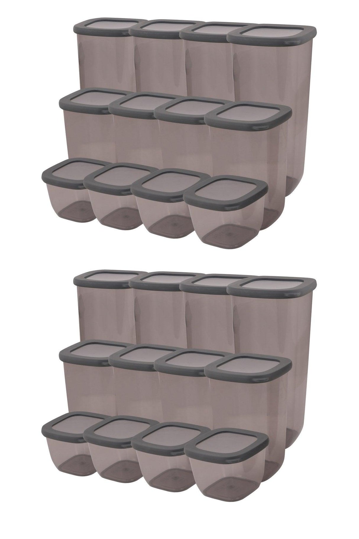 Set cutie de depozitare Storage Box Set BNM 24, Gri, 25x31x27 cm