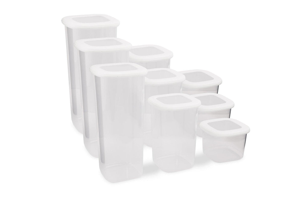 Set cutie de depozitare Storage Box Set FOLYBNM - 9, Alb, 10 x 25 x 10 cm