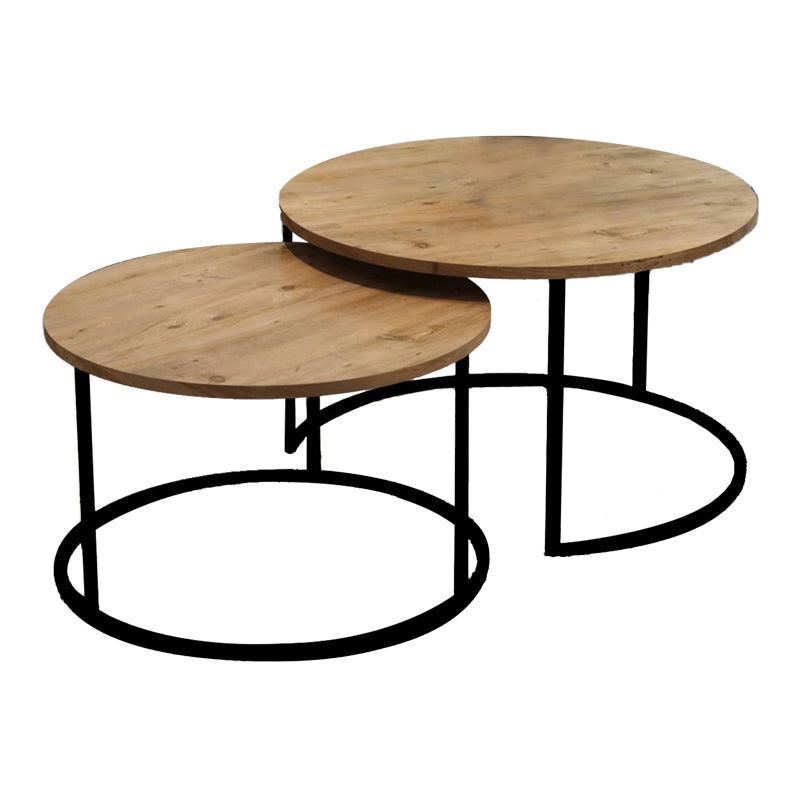 Set de 2 masute de cafea Solme, 60x60x40 cm - Natural