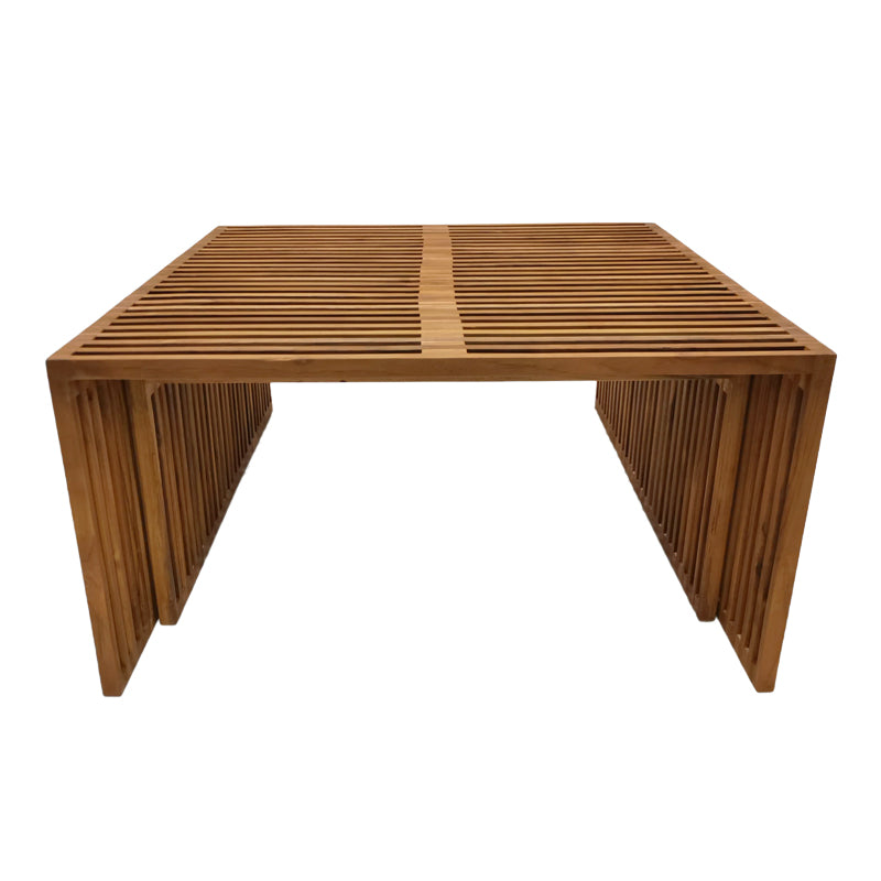 Set de 2 mese de gradina stivuibile Tinnie Boho, Natural, 86x80x46 cm