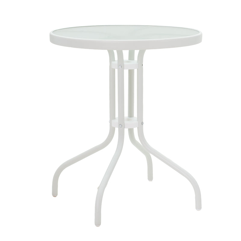 Set de 3 buc masa si scaune de gradina Valor-Confidence B metal, alb, 60x60x70 cm, imagine suplimentara