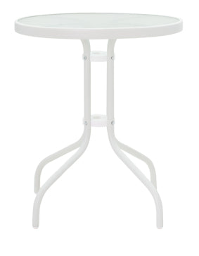 Set de 3 buc masa si scaune de gradina Valor-Confidence B metal, alb, 60x60x70 cm, detaliu produs
