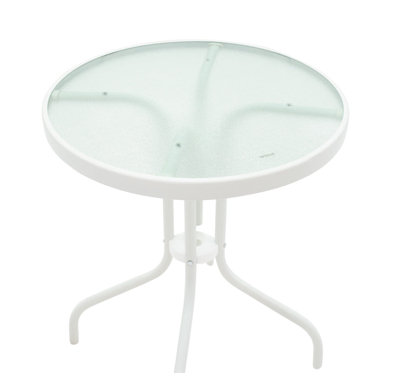 Set de 3 buc masa si scaune de gradina Valor-Confidence B metal, alb, 60x60x70 cm, perspectiva suplimentara
