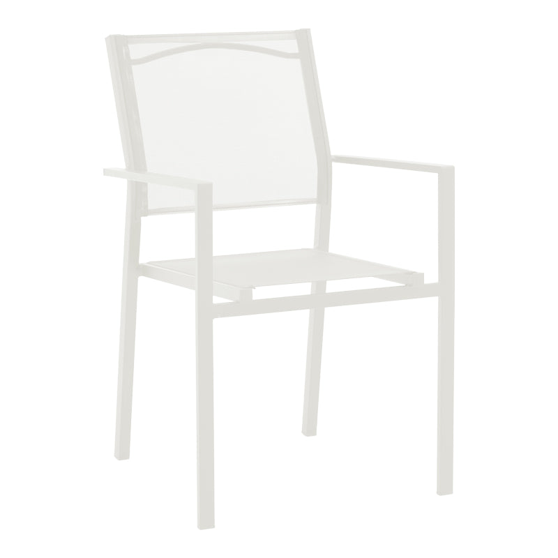 Set de 3 buc masa si scaune de gradina Valor-Confidence B metal, alb, 60x60x70 cm, foto produs